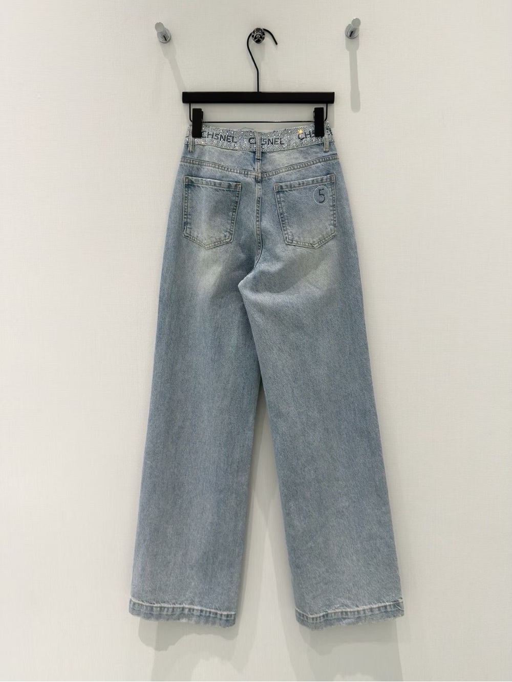 CHANEL Light Blue Wide-Leg Jeans - Picture 2 of 5